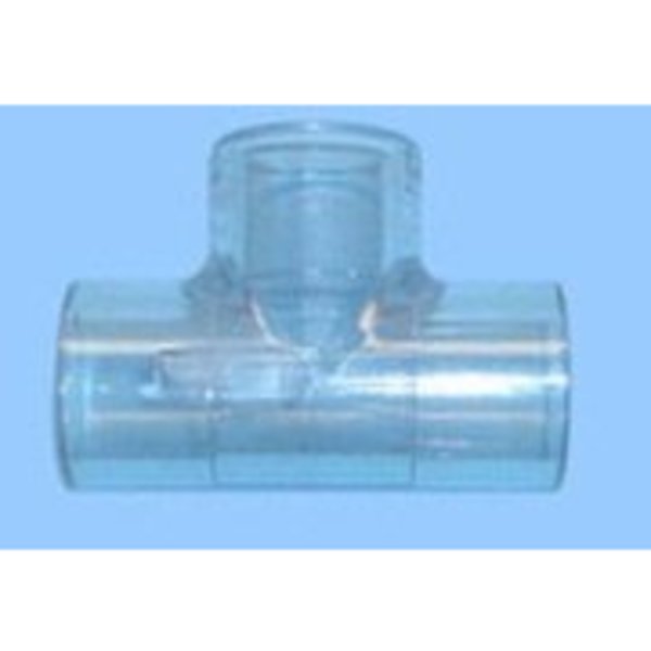 Professional Plastics Clear PVC Schedule 40 Tee Slxslxsl, 401-002L - 1/4 Inch (15 Pcs) [Box FITPVCCLTEE.250S40-401002L15BX